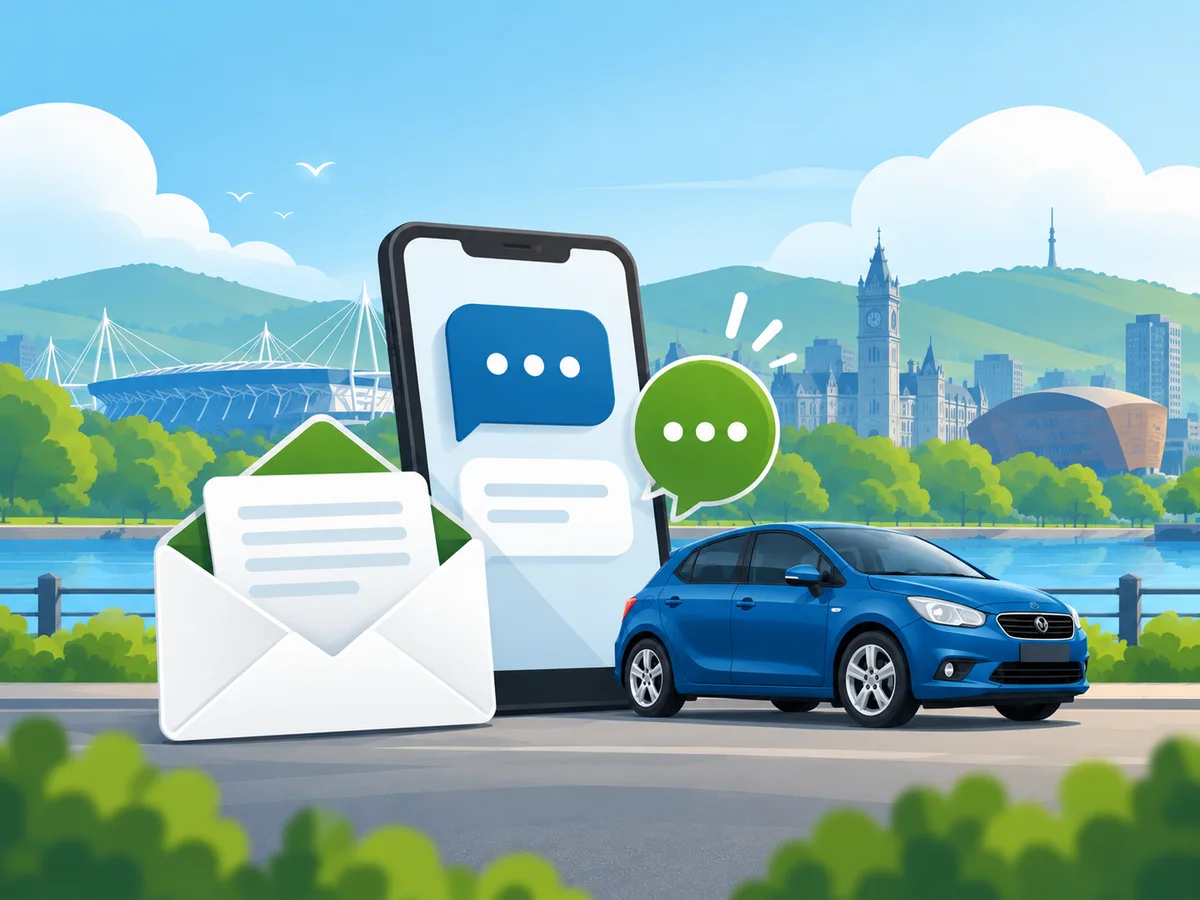 Illustration of phone, email and vehicle contact options